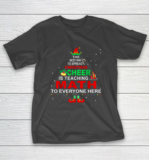 Math Teacher Christmas Shirt Elf Christmas T-Shirt