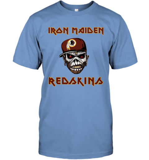 NFL Washington Redskins Iron Maiden Rock Band Music Football Sports OPA2p9H8FEH classic t shirt 2 95 151514 front carolina blue