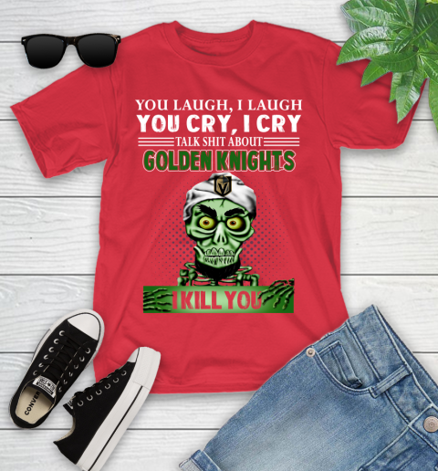 NHL Talk Shit About Vegas Golden Knights I Kill You Achmed The Dead Terrorist Jeffrey Dunham Hockey Youth T-Shirt 13