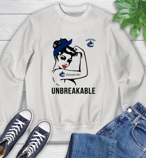 NHL Vancouver Canucks Girl Unbreakable Hockey Sports Sweatshirt