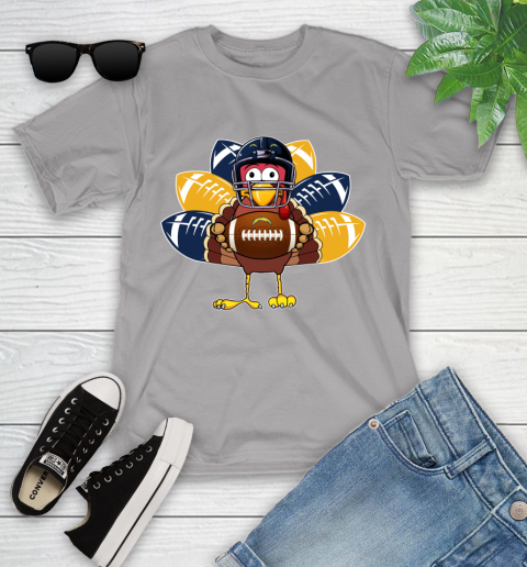 San Diego Chargers Turkey Thanksgiving Day Youth T-Shirt 4