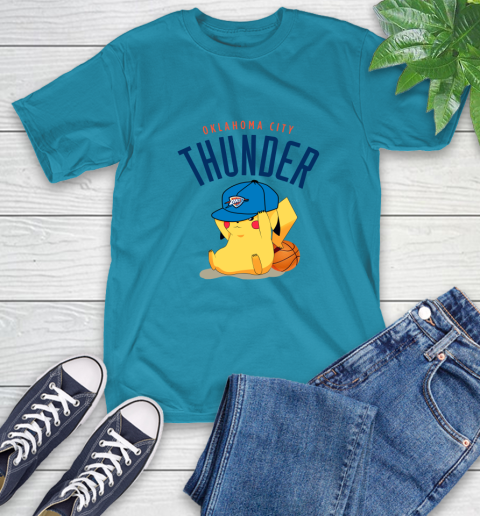 NBA Pikachu Basketball Sports Oklahoma City Thunder T-Shirt 8