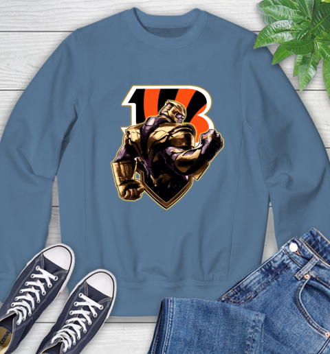 NFL Thanos Avengers Endgame Football Sports Cincinnati Bengals Sweatshirt 7