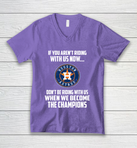 MLB Houston Astros Baseball We Become The Champions V-Neck T-Shirt 8