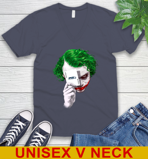 Seattle Seahawks NFL Football Joker Card Shirt V-Neck T-Shirt 7