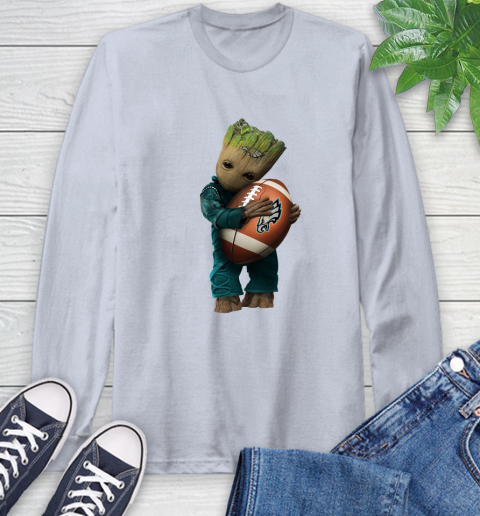 NFL Groot Guardians Of The Galaxy Football Sports Philadelphia Eagles Long Sleeve T-Shirt 6