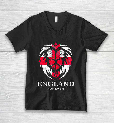 ENGLAND LIONHEAD ST. GEORGE CROSS V-Neck T-Shirt