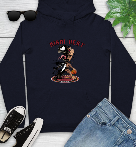 NBA Miami Heat Basketball Venom Groot Guardians Of The Galaxy Youth Hoodie 4