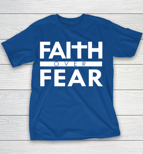 Faith Over Fear Bible Scripture Verse Christian Quote Youth T-Shirt 6