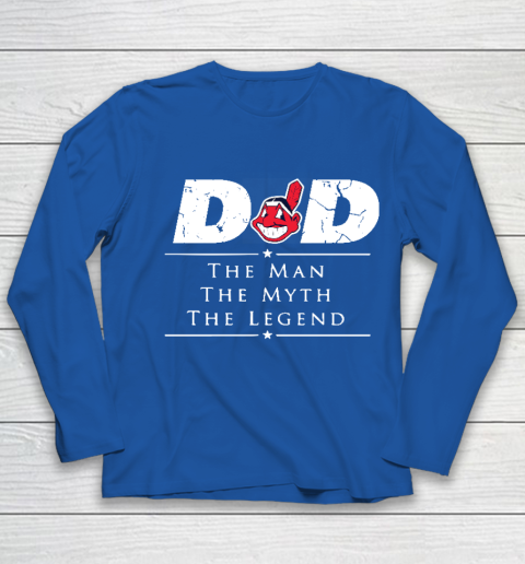 Cleveland Indians MLB Baseball Dad The Man The Myth The Legend Youth Long Sleeve 7
