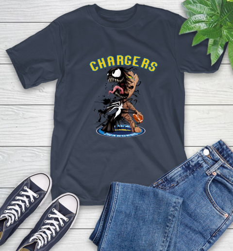 NFL San Diego Chargers Football Venom Groot Guardians Of The Galaxy T-Shirt 4