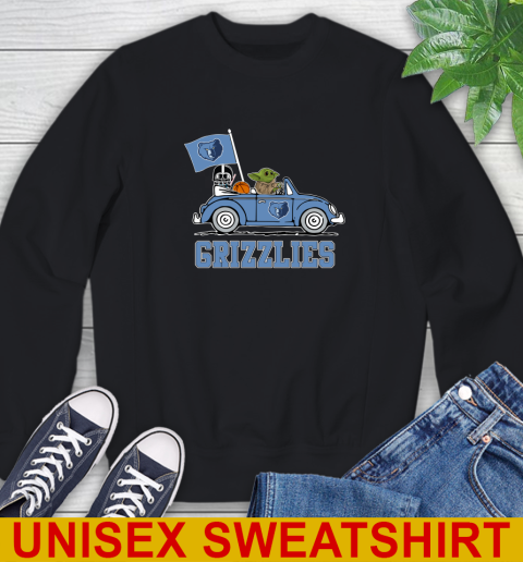 NBA Basketball Memphis Grizzlies Darth Vader Baby Yoda Driving Star Wars Shirt Sweatshirt 2