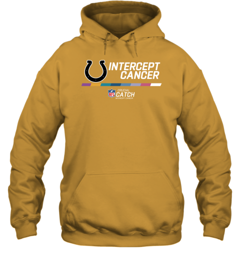 NFL Crucial Catch 2022 Indianapolis Colts 2022 NFL Crucial Catch Intercept  Cancer Hoodie - Limotees