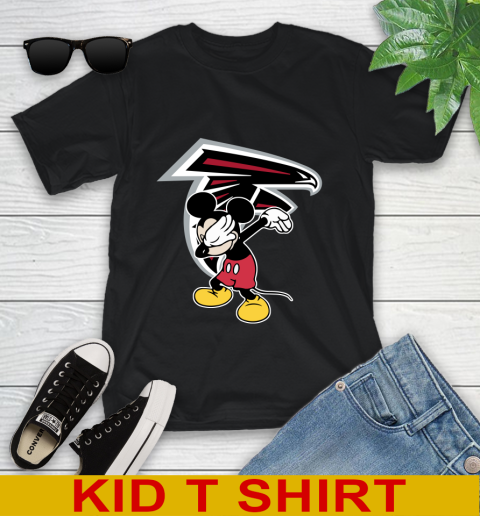 Atlanta Falcons NFL Football Dabbing Mickey Disney Sports Youth T-Shirt 2
