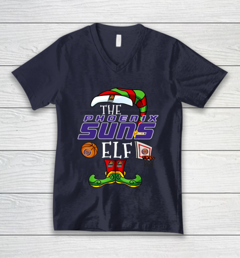 Phoenix Suns Christmas ELF Funny NBA V-Neck T-Shirt 2