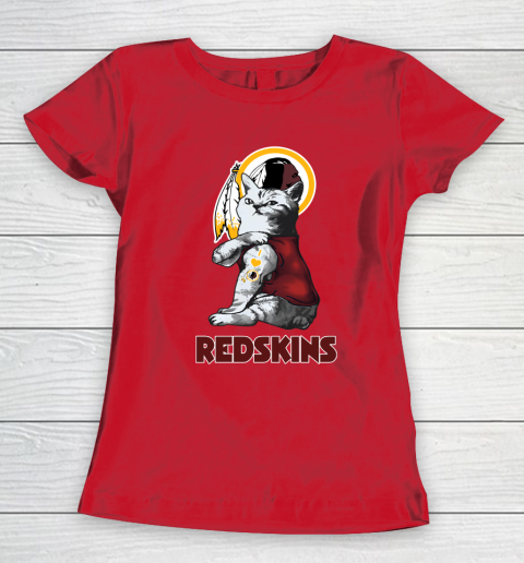 NFL Football My Cat Loves Washington Redskins Women's T-Shirt 9