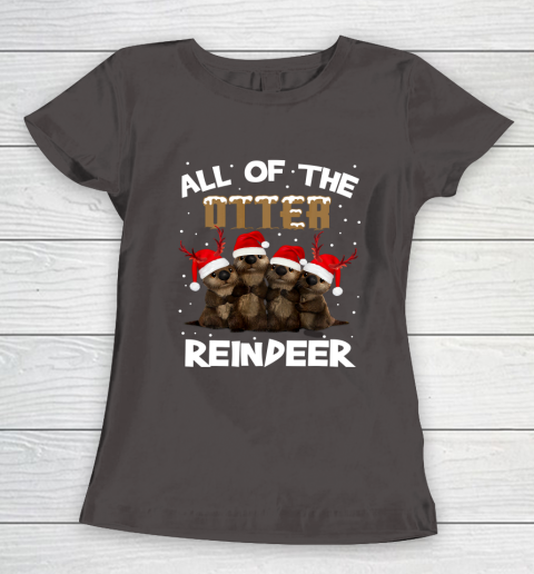 All Of Otter Reindeer Christmas Pajamas Tshirt Xmas Women's T-Shirt 7