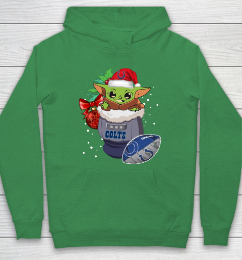 Indianapolis Colts Christmas Baby Yoda Star Wars Funny Happy NFL Hoodie 8