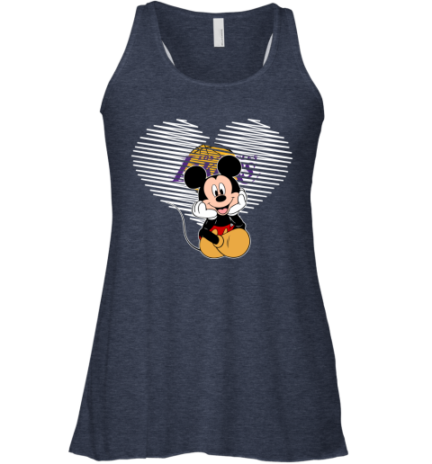 NBA Los Angeles Lakers The Heart Mickey Mouse Disney Basketball T-Shirt