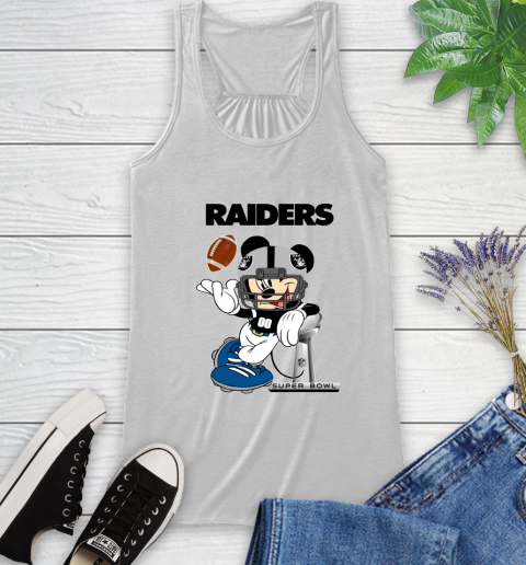 NFL Oakland Raiders Mickey Mouse Disney Super Bowl Football T Shirt Racerback Tank