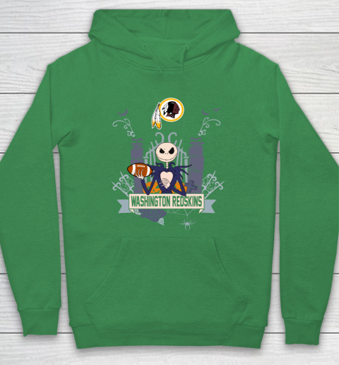 NFL Washington Redskins Football Jack Skellington Halloween Hoodie 5