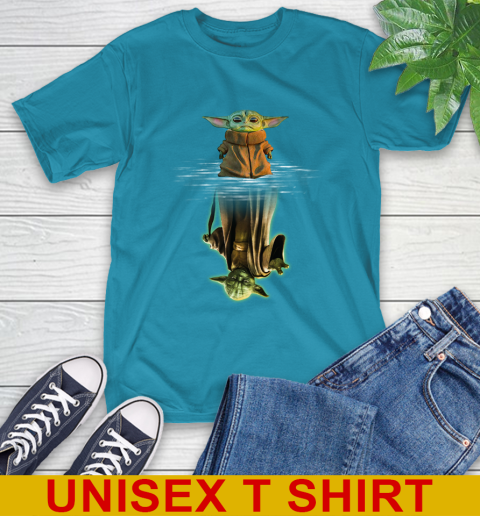 Mandalorian Baby Yoda star wars water reflection T-Shirt 9