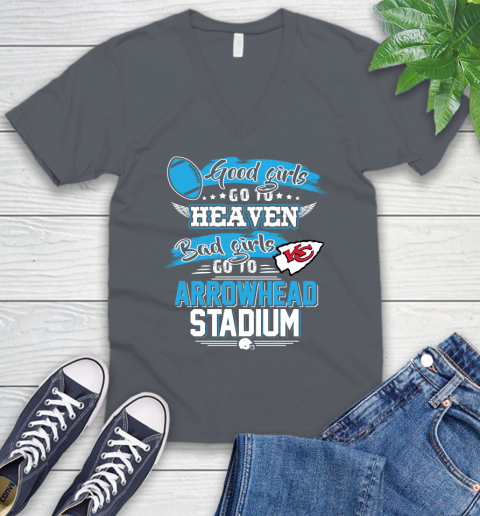 Kansas City Chiefs NFL Bad Girls Go To Arrowhead Stadium Shirt V-Neck T-Shirt 4