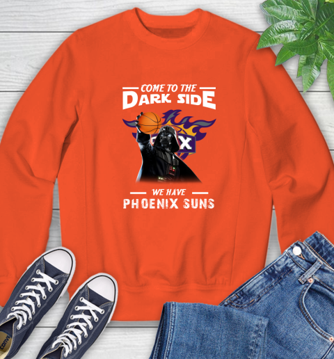 NBA Come To The Dark Side We Have Phoenix Suns Star Wars Darth Vader Basketball Sweatshirt 3
