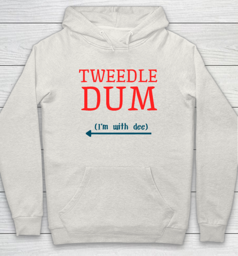 Tweedle Dum I'm With Dee Couple And Friends Funny Lazy Costume Hoodie 8