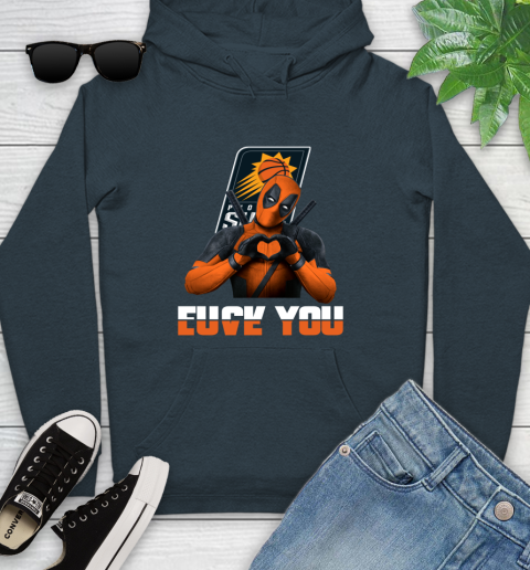 NBA Phoenix Suns Deadpool Love You Fuck You Basketball Sports Youth Hoodie 10
