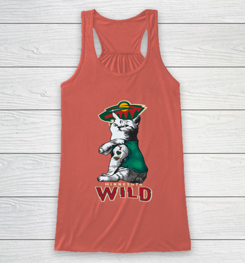NHL My Cat Loves Minnesota Wild Hockey Racerback Tank 3