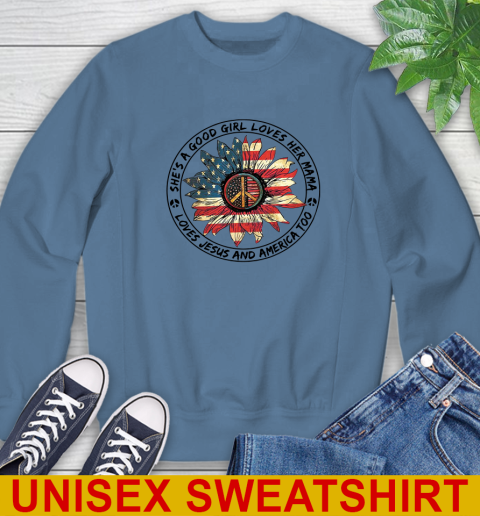 America sunflower she's a good girl loves her mama shirt 29