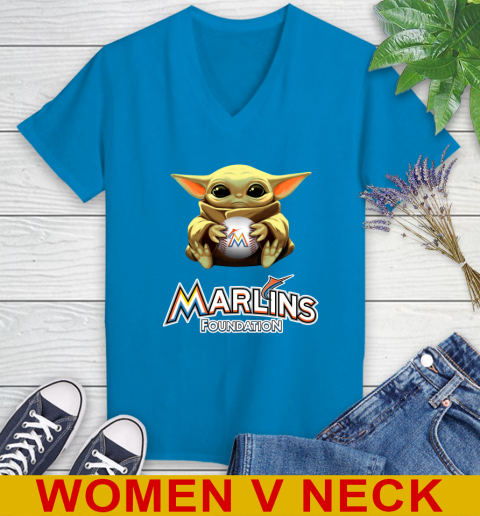 MLB Baseball Miami Marlins Star Wars Baby Yoda Shirt 84
