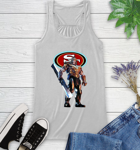 NFL Thanos Gauntlet Avengers Endgame Football San Francisco 49ers Racerback Tank