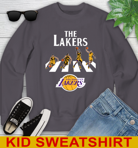 NBA Basketball Los Angeles Lakers The Beatles Rock Band Shirt Youth Sweatshirt 5