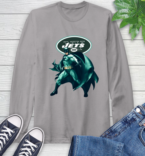 NFL Batman Football Sports New York Jets Long Sleeve T-Shirt 6