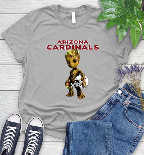 Arizona Cardinals NFL Football Groot Marvel Guardians Of The Galaxy Women's T-Shirt 5