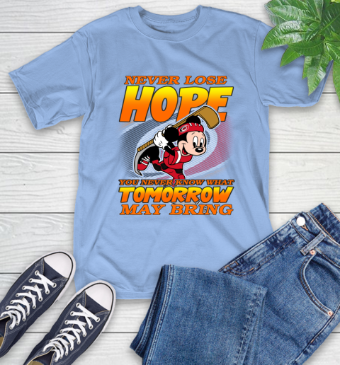 Carolina Hurricanes NHL Hockey ootball Mickey Disney Never Lose Hope T-Shirt 12