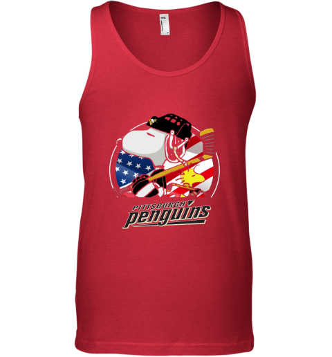 Pittsburg Peguins Ice Hockey Snoopy And Woodstock NHL Tank Top