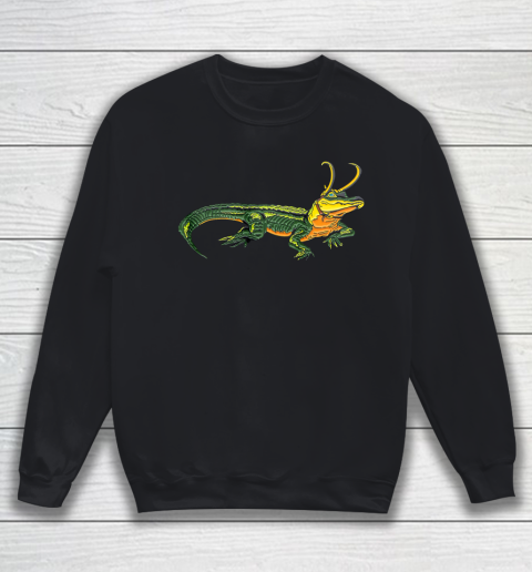Loki gator Alligator loki Croki Crocodile God of mischief Sweatshirt