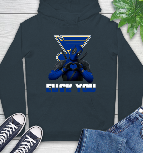 NHL St.Louis Blues Deadpool Love You Fuck You Hockey Sports Hoodie 7