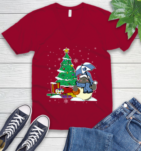 Memphis Grizzlies NBA Basketball Cute Tonari No Totoro Christmas Sports V-Neck T-Shirt 7