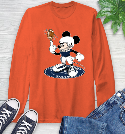 NFL Football Los Angeles Rams Cheerful Mickey Disney Shirt Long Sleeve T-Shirt 5
