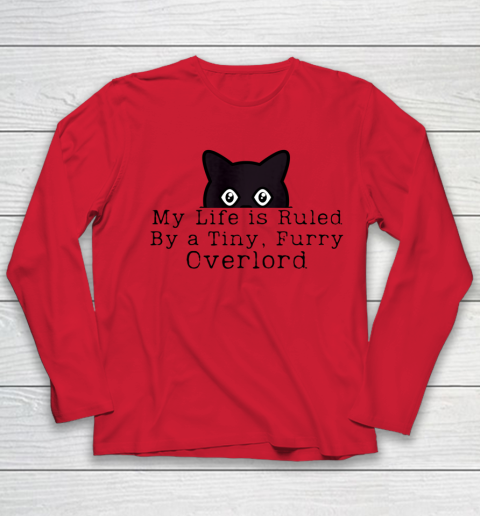 My Life is Ruled by a Tiny Furry Overlord Funny Cat Youth Long Sleeve 7