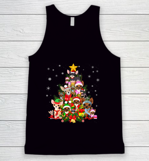 Chihuahua Christmas Tree T Shirt Xmas Gift For Chihuahua Dog Tank Top