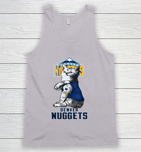 NBA Basketball My Cat Loves Denver Nuggets Tank Top