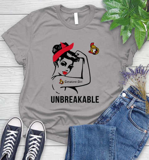 NHL Ottawa Senators Girl Unbreakable Hockey Sports Women's T-Shirt 3