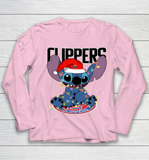 LA Clippers NBA noel stitch Basketball Christmas Youth Long Sleeve 6