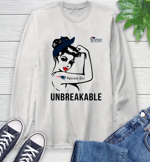 NFL New England Patriots Girl Unbreakable Football Sports Long Sleeve T-Shirt
