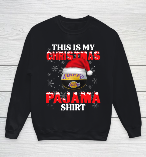 Los Angeles Lakers This Is My Christmas Pajama Shirt NBA Youth Sweatshirt